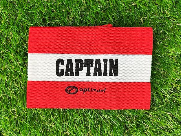 Red Captains Armband Elastic Lightweight Sports Accessories - Optimum