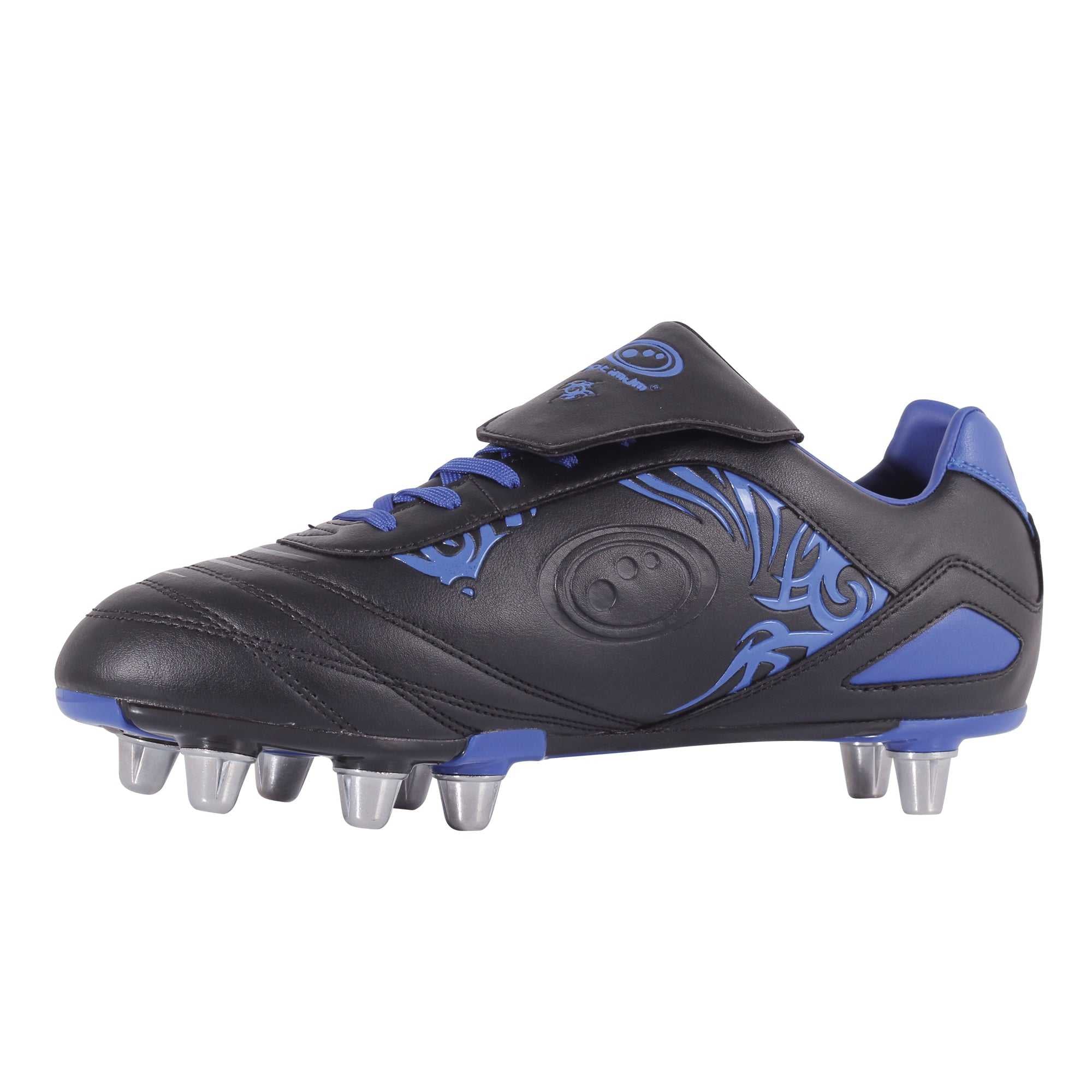 Senior Blue Razor Lace Up 8 Stud Rugby Boot - Optimum