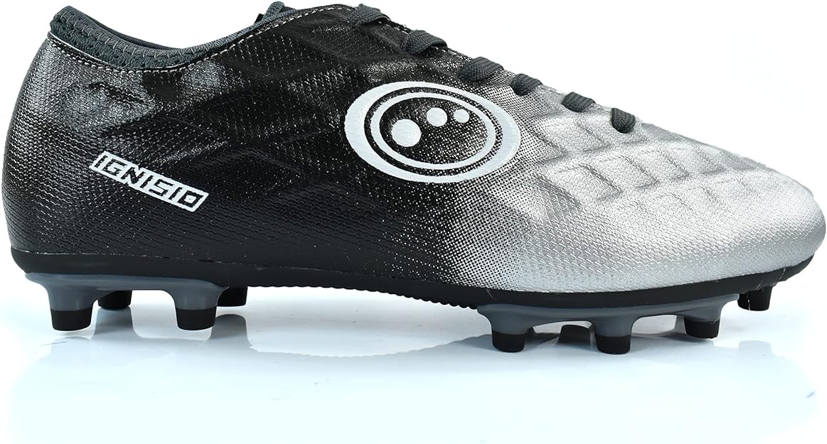 Senior Silver Fade Ignisio Rugby Boot – Lace-Up, Moulded Studs, 7-12 - Optimum