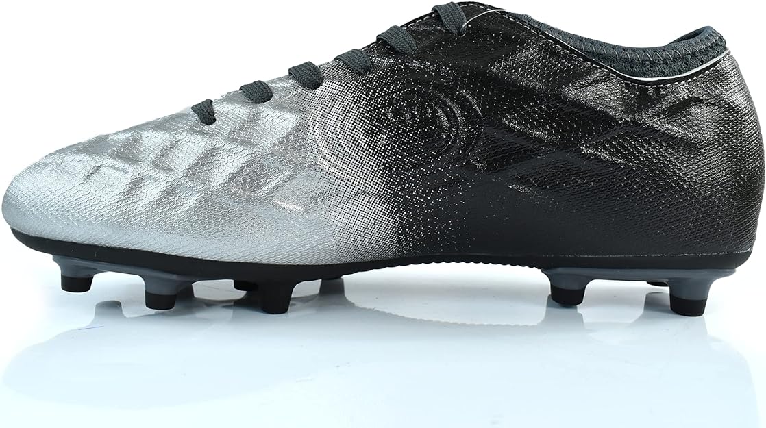 Senior Silver Fade Ignisio Lace Up Moulded Stud Football Boot - Optimum