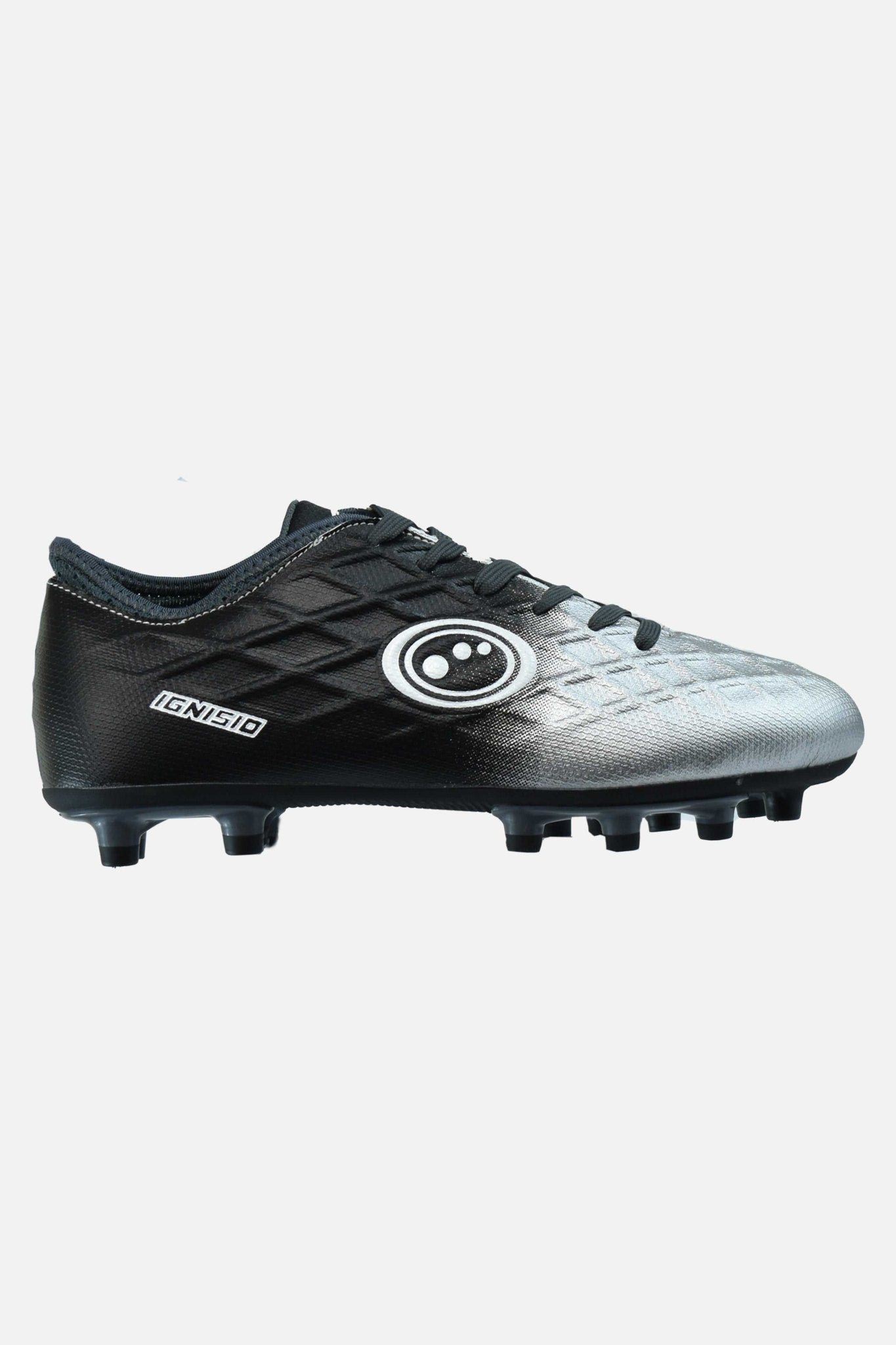 Senior Silver Fade Ignisio Lace Up Moulded Stud Football Boot - Optimum