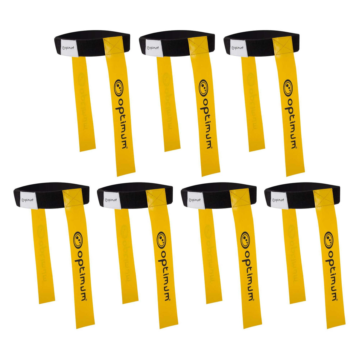 Optimum TBFB Touch Rugby Tackle Tag Belt Flags - Yellow - Optimum
