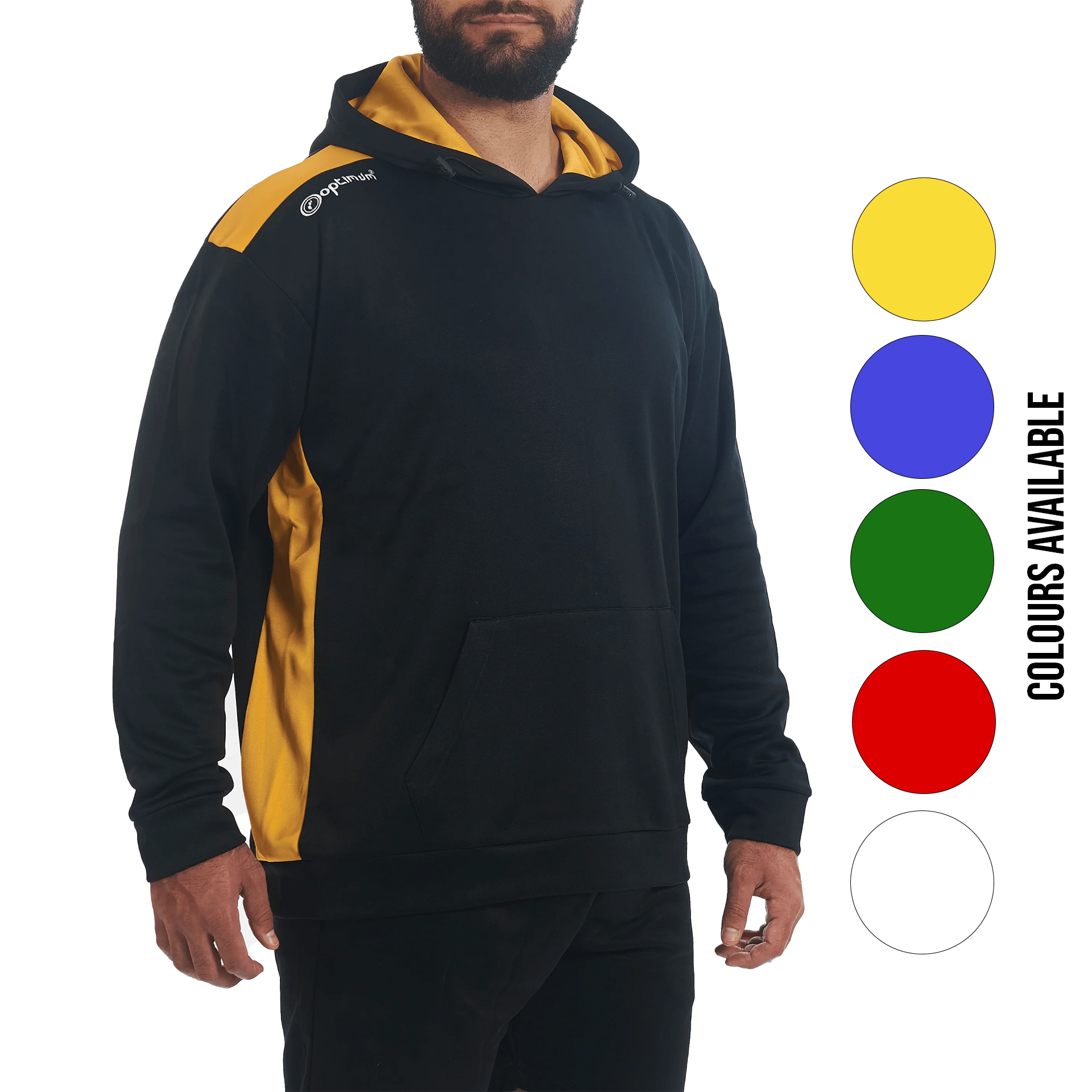 Tempo Men's Sports Hoodie – Brushed Back, Adjustable Hood, Customizable - Optimum