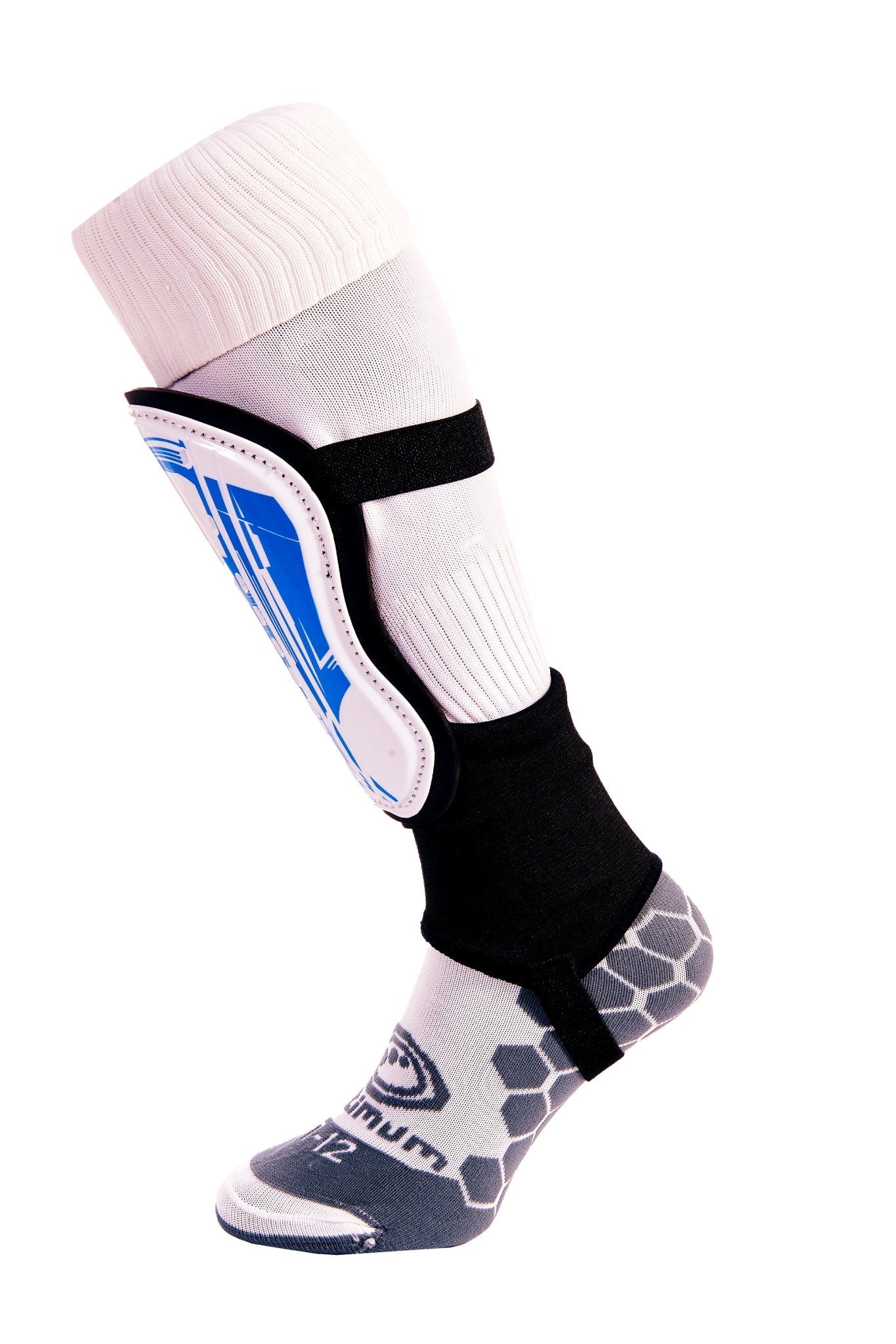 Velocidade Ankle Sock Shin Guards - Blue by Optimum Sport - Optimum