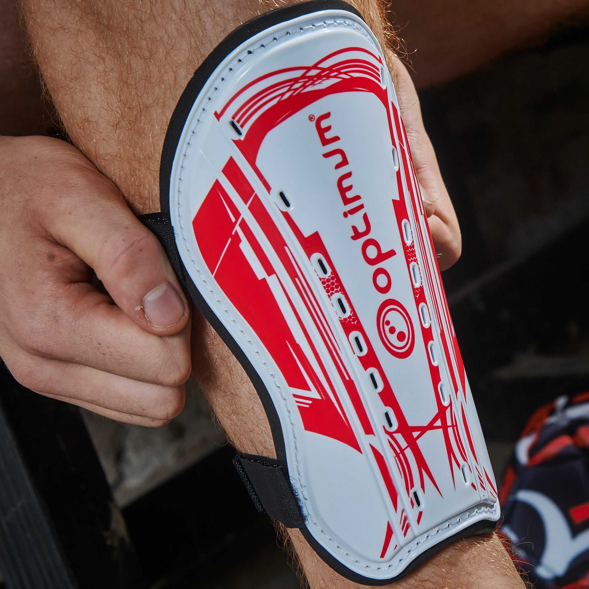 Velocidade Shin Guards - Red by Optimum Sport - Optimum