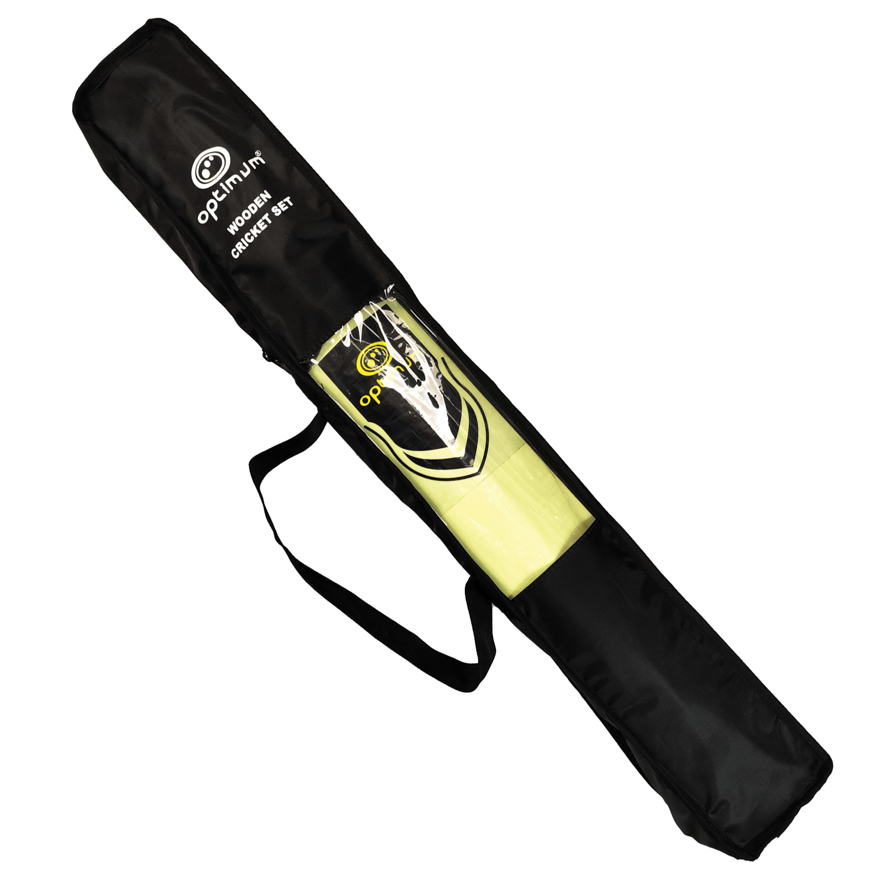 Wooden Cricket Set – Bat, Ball, Stumps & Carry Bag, All Ages - Optimum